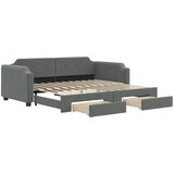  The Living Store Izvlečna dnevna postelja s predali temno siva 90x200 cm blago - Izvlečna Dnevna Postelja, (21496986) | Shoptok.si