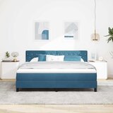  LED Box Spring Krevet Tamno plava 180 x 200 cm Baršun | shoptok.hr