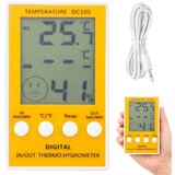 Digitalni LCD termometer vlagomer zunanja sonda rumen Cene