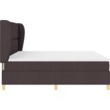  Krevet s uzglavljem i madracem tamno smeđi 200x200 cm tkanina | shoptok.hr