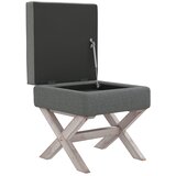  Tabure za pohranu tamnosivi 45 x 45 x 49 cm od tkanine | Eponuda.com