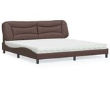  Krevet s madracem smeđi 200x200 cm umjetna koža | shoptok.hr