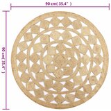  Ručno rađeni pleteni tepih od jute 90 cm | shoptok.hr