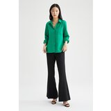 Defacto Regular Fit Long Sleeve Linen Look Shirt | Shoptok.si