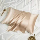 Svilena prevleka za vzglavnik iz čiste naravne svile Mulberry Champagne