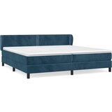 Krevet s oprugama i madracem tamnoplavi 200x200 cm baršunasti | shoptok.hr