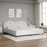  Okvir za krevet Viana bez madraca bijeli 200x200 cm od umjetne kože | shoptok.hr