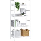 Police za knjige s 4 razine bijele 60 x 27,6 x 124,5 cm drvene | Eponuda.ba