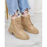 Resti Beige women's insulated trapper boots Radoras | ePonuda.com