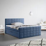 Mömax Postelja Boxspring Damon, Modra, 160x200 | Shoptok.si