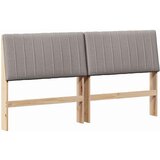 vidaXL Tapecirani uzglavlje Sivo-smeđa 180 cm Čvrsto borovo drvo | shoptok.hr