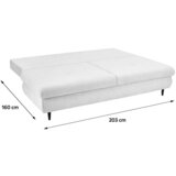 MID.YOU ZOFA S POSTELJNO FUNKCIJO, bela tekstil | Shoptok.si