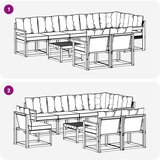  Set vanjskih sofa 9 kom. Prirodna i bež | shoptok.hr