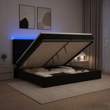  Krevet od pjene s madracem i LED-om Crna 200 x 200 cm Baršun | shoptok.hr