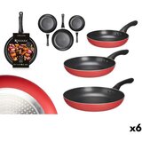  Set tava Kinvara 2 Crna Crvena Aluminij bakelit 20 x 4 cm 28 x 5 cm 24 x 4 5 cm (6 kom.) | shoptok.hr