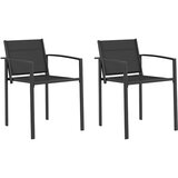  Vrtne stolice 2 pcs Crna i antracit 53,5 x 59 x 77 cm | shoptok.hr