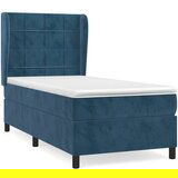 The Living Store Box spring postelja z vzmetnico temno moder 90x190 cm žamet - Box Spring Postelja, (21488893) | Shoptok.si