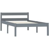 The Living Store Posteljni okvir siv iz trdne borovine 90x200 cm - Posteljni Okvir, (21532078) | Shoptok.si