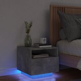 vidaXL Nočna omarica z LED lučkami betonsko siva 40x39x37 cm Cene
