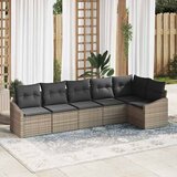  Set sofe 6 kom. Siva poliratan 288,5 x 123,5 x 85 cm | shoptok.hr