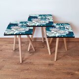 Hanah home 3Shp210 - white whiteblacknavy blueblue nesting table (3 pieces) | ePonuda.com