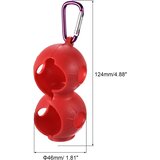 NIKCORP Silikonsko držalo za golf žogice za 2 žogici z zaponko, rdeče barve, trpežen in prilagodljiv silikon za pas ali torbo, (5000156681) | Shoptok.si