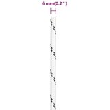 Pleteni brodski konop bijeli 6 mm x 100 m poliesterski | Eponuda.com