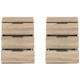 MID.YOU Set Nočnih Omaric Kopenhagen, Barva Hrasta, 2 Kos | Shoptok.si
