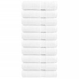vidaXL Premium kopalne brisače 10 kosov bela 100x150 cm 600 gsm bombaž Cene