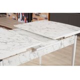 Hanah home Trpezarijski sto Trend Carrara 132x79x76.5cm Bijelo-sivi | Eponuda.ba