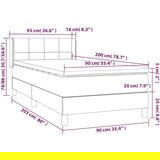  Box spring postelja z vzmetnico krem 90x200 cm blago, (20893464) | Shoptok.si