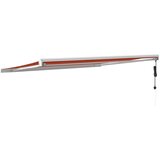 Tenda na uvlačenje narančasto-smeđa 4 x 3 m tkanina i aluminij | shoptok.hr