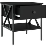 vidaXL Nočna omarica 2 kosa črna 40x42x45 cm inženirski les | Shoptok.si