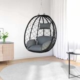  Viseća jaja stolica Antracit 91,5 x 54,5 x 107 cm poliratan | shoptok.hr