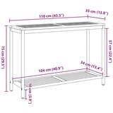 vidaXL Vanjski stolovi Prirodna i siva Čvrsto drvo akacije i metal | shoptok.hr