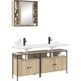  Komplet pohištva za kopalnico 3 pcs Rjava Konstruiran les, (5000232840) | Shoptok.si