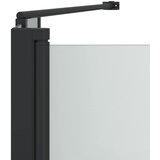  Obloga za tuš Črna 120 x 68 x 130 cm ESG steklo in aluminij | Shoptok.si