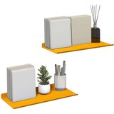  Polica na zidu s policom Zidne 2 pcs Žuta 40 x 18 x 2 5 cm - žuta boja senfa 40 x 18 cm 2 | shoptok.hr