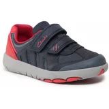 Clarks Superge Rex Play K 261619306 Navy/Red Leather