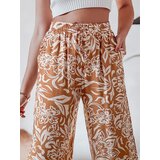DStreet Spodnie damskie materiałowe wide leg TROPICAL SUN kamelowe | shoptok.hr