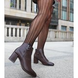 Gemre Brown ankle boots with a low block heel Aniceto Cene