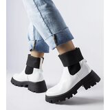 Gemre White slip-on worker ankle boots Breolungi | ePonuda.com