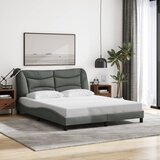  The Living Store Posteljni okvir brez vzmetnice temno siv 160x200 cm blago - Posteljni Okvir, (21523272) | Shoptok.si