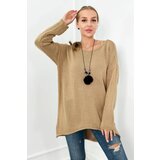 Kesi Sweater with Camel necklace | Shoptok.si
