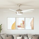  Ukrasni stropni ventilator sa svjetlom 128 cm bijeli | shoptok.hr
