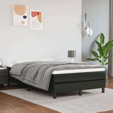  Box spring postelja z vzmetnico črna 120x200 cm umetno usnje, (20725771) Cene