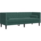 Maison Chic kavč - Sofa - Kanape chesterfield z vzglavniki trosed temno zelen žamet, (21727098) | Shoptok.si