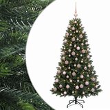  Umjetno božićno drvce s kuglicama 210 cm 300 LED lampica - 210 cm s LED-ima i ružičastim lopticama | shoptok.hr