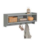 SoBuy stenska polica sive barve v skandinavskem slogu, (20814565) | Shoptok.si