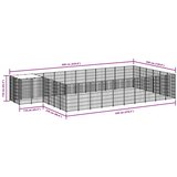  Kavez za pse crni 19,36 m² čelični | shoptok.hr